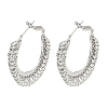 Brass Hoop Earrings EJEW-K264-04P-1