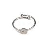 304 Stainless Steel Cuff Ring Components STAS-D372-02P-01-2