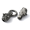 Tibetan Style 304 Stainless Steel Spring Gate Rings FIND-Z046-02AS-03-3