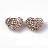 Polymer Clay Rhinestone Beads X-RB-S055-26A-01-2