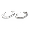 Brass Micro Pave Clear Cubic Zirconia Huggie Hoop Earrings EJEW-S201-215P-NF-4