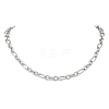 7MM 304 Stainless Steel Figaro Chains Chain Necklaces for Women NJEW-JN05925-2