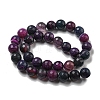 Faceted Natural Fire Crackle Agate Beads Strands G-F447-12mm-N05-3