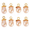 8Pcs Natural Pearl Pendants PALLOY-TAC0180-2