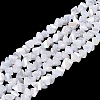 Electroplate Imitation Jade Glass Beads Strands EGLA-Q139-01A-B02-1