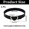 Punk Rock Style Alloy Heart Ring Imitation Leather Chocker Necklaces NJEW-CL0001-21-2