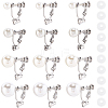 24Pcs 4 Styles 316 Surgical Stainless Steel Clip-on Earring Converters Findings STAS-SC0010-35P-1