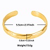 Stylish European and American Texture 304 Stainless Steel Cuff Bangles for Women RC0400-2-1