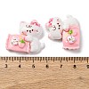 Cat Theme Opaque Resin Cabochons CRES-Z010-01C-3