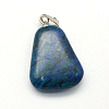 Trapezoid Dyed Natural Gemstone Pendants G-Q359-03-2