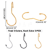 AHADEMAKER 9Pcs 3 Colors Iron Hook Hangers AJEW-GA0005-66-2