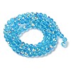 Transparent Electroplate Glass Beads Strands GLAA-Q099-B01-01-2