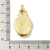 Rack Plating Brass Micro Pave Cubic Zirconia with Sea shell Pendants KK-Q795-15A-G-3