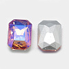 Pointed Back Glass Rhinestone Cabochons RGLA-T019-10x14mm-04-2