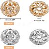 12Pcs 2 Colors Rack Plating Brass Micro Pave Clear Cubic Zirconia Beads ZIRC-NB0001-84-5