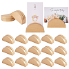48Pcs Half Round Wood Name Card Holder AJEW-DR0002-67-1