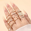 12Pcs Alloy Rhinestone Plain Band Rings PW-WG042B3-01-1