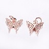 Long-Lasting Plated Brass Micro Pave Cubic Zirconia Charms ZIRC-F069-32RG-2