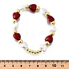 Valentine's Day ABS Imitation Pearl Beads Stretch Bracelets for Women BJEW-D317-08C-G-5