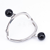 Iron Purse Frame Handle with Solid Color Acrylic Beads FIND-Q038P-D18-2