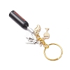 Resin & Glass & Alloy Keychain KEYC-JKC01158-02-4