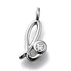 Brass Micro Pave Cubic Zirconia Pendants KK-B132-12P-L-1