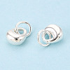 925 Sterling Silver Longevity Lock Charms STER-T008-30S-03-2