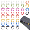 40Pcs 8 Colors Iron Knitting Stitch Marker Rings DIY-FG0007-90-1