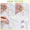 Brass Rhinestone Cufflinks & Acrylic Shirt Buttons Sets BUTT-PH0001-47-2