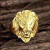 Fashion 316L Surgical Stainless Steel Lion Rings for Men RJEW-BB03952-11-2