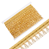 15 Yards Filigree Polyester Lace Fringe Trim OCOR-WH0089-13A-1