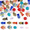 52Pcs Transparent Spray Painted Glass Beads GLAA-PA0001-30-1