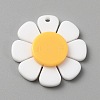 Opaque Resin Pendants RESI-WH0029-46B-01-1