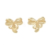 Rack Plating Bowknot Brass Stud Earrings for Women EJEW-NH0002-02G-2