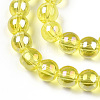 Electroplate Transparent Glass Beads Strands GLAA-T032-T10mm-AB12-2