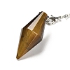 Natural Tiger Eye Pointed Dowsing Pendulums G-F763-05P-07-2