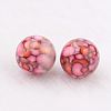 Spray Painted Resin Beads GLAA-F049-A21-2