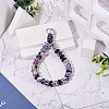 Resin Rondelle Bead with Polyester & Spandex Cord Phone Hand Strap Chains HJEW-TADJ0008-4