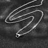 Non-Tarnish 304 Stainless Steel Curb Chain Necklaces NJEW-L162-01B-P-1