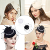 2Pcs 2 Colors Women's Fascinator Hat AJEW-GF0010-07-5