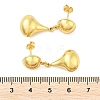 Teardrop 304 Stainless Steel Stud Earrings for Women EJEW-A125-40G-5