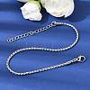 Twist 304 Stainless Steel Link Chains Bracelets for Women BJEW-K240-09P-2