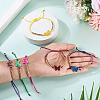6Pcs 6 Colors Alloy Enamel Link Bracelets BJEW-TAC0043-7