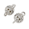 Brass Micro Pave Cubic Zirconia Connector Charms KK-U056-03P-2