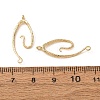Textured Brass Connect Charms KK-CBAD6B8-02G-3