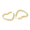 Rack Plating Twist Heart Brass Stud Earrings for Women EJEW-P272-03B-G-2