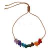 Chakra Theeme Natural Mixed Gemstone Beads Braided Bead Bracelets for Women RA3392-5