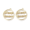 Alloy Open Back Bezel Pendants X-PALLOY-L228-001G-1