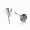 Non-Tarnish 304 Stainless Steel Stud Earring Settings LS-STAS-H403-02P-B-2