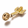 304 Stainless Steel European Dangle Charms STAS-I177-06G-3